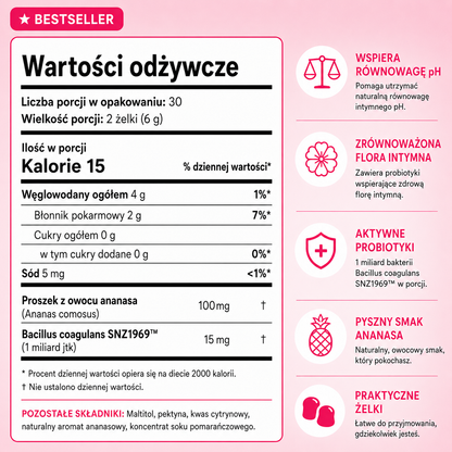 Żelki Probiotyczne Intymi - Naturalna Równowaga & Świeżość